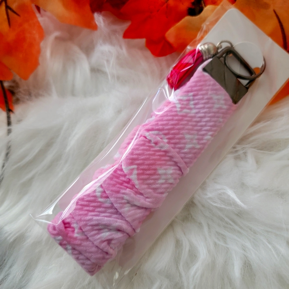 Elegant Pink Wristlet Accessory Keychain